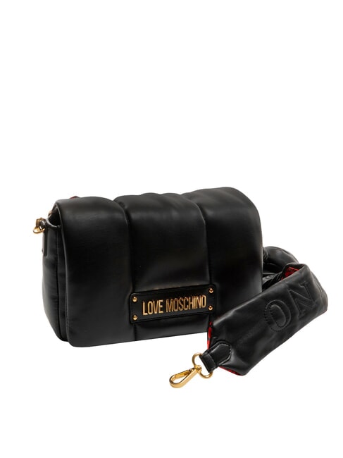 PUFFY LOGO Shoulder bag with heart pouch black/red/black - Women&rsquo;s Bags