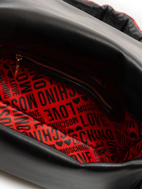 PUFFY LOGO Shoulder bag with heart pouch black/red/black - Women&rsquo;s Bags