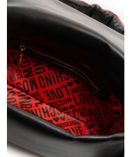 LOVE MOSCHINO PUFFY LOGO Shoulder bag with heart pouch black/red/black - Women&rsquo;s Bags - 5