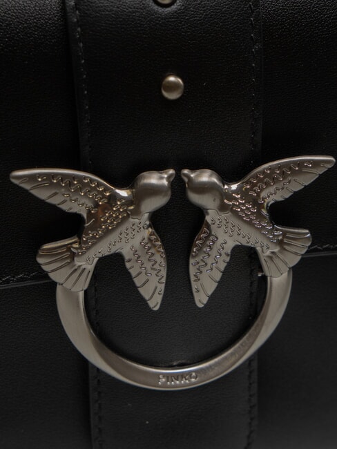 LOVE ONE CLASSIC SLOUCHY Leather shoulder bag black limousine - matt silver - Women&rsquo;s Bags