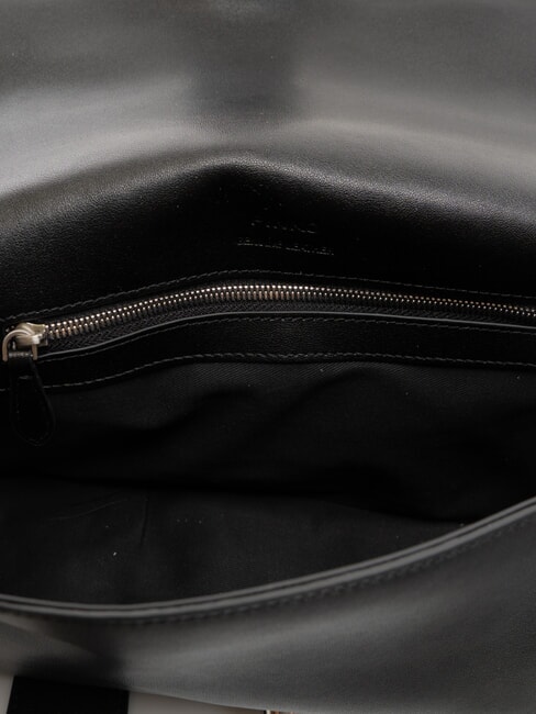 LOVE ONE CLASSIC SLOUCHY Leather shoulder bag black limousine - matt silver - Women&rsquo;s Bags