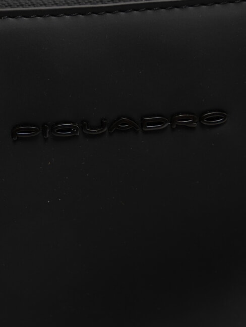 CORNER SPECIALE GOMMATO Flat clutch bag with cuff Black - Tablet holder& Organizer