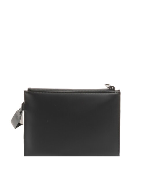 CORNER SPECIALE GOMMATO Flat clutch bag with cuff Black - Tablet holder& Organizer