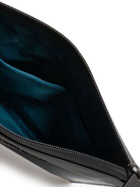 CORNER SPECIALE GOMMATO Flat clutch bag with cuff Black - Tablet holder& Organizer