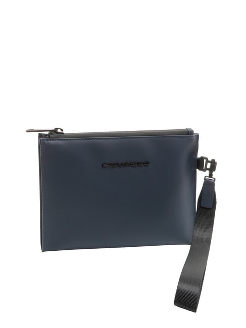 CORNER SPECIALE GOMMATO Flat clutch bag with cuff blue - Tablet holder& Organizer