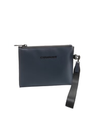 PIQUADRO CORNER SPECIALE GOMMATO Flat clutch bag with cuff blue - Tablet holder& Organizer - 2