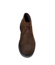 CAMPER DEAN Lace-up ankle boots in nubuck leather dark brown - Men’s shoes - 4