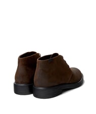 CAMPER DEAN Lace-up ankle boots in nubuck leather dark brown - Men’s shoes - 3