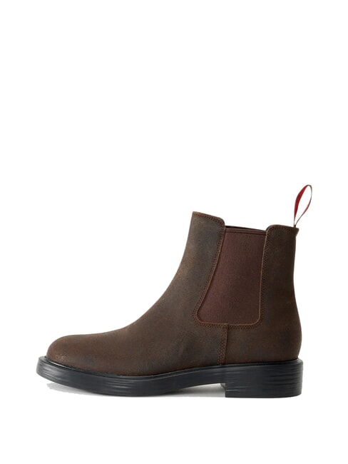 DEAN Chelsea boots in nubuck leather dark brown - Men&rsquo;s shoes
