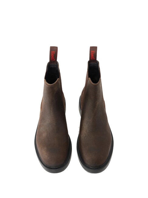 DEAN Chelsea boots in nubuck leather dark brown - Men&rsquo;s shoes