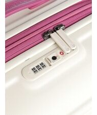 MANDARINA DUCK Trolley LOGODUCK +, medium size, expandable raspberry smoothie - Rigid Trolley Cases - 5