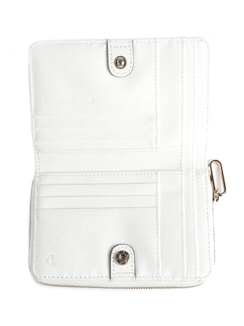 LUNA Medium wallet in leather optical white - Women’s Wallets