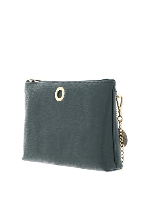 MELLOW Chain shoulder bag in leather dark forest - Women’s Bags