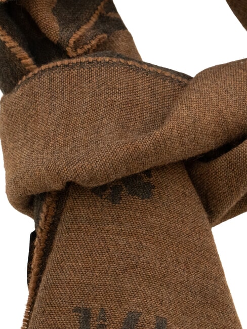 GEO Scarf with fringes chestnut - Scarves