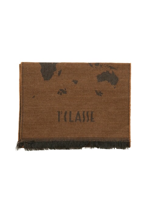 GEO Scarf with fringes chestnut - Scarves