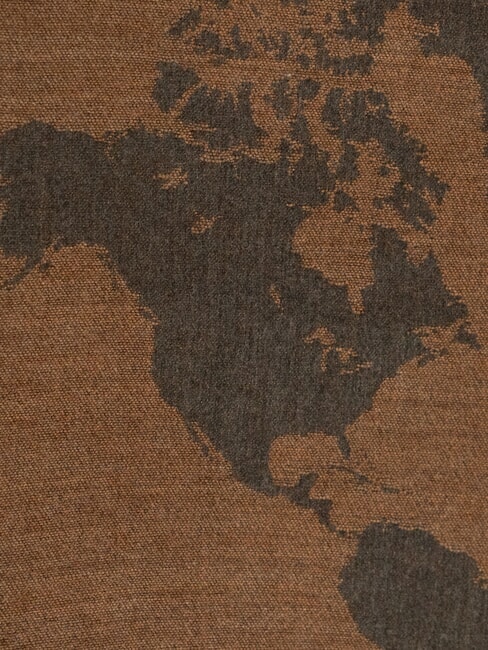 GEO Scarf with fringes chestnut - Scarves