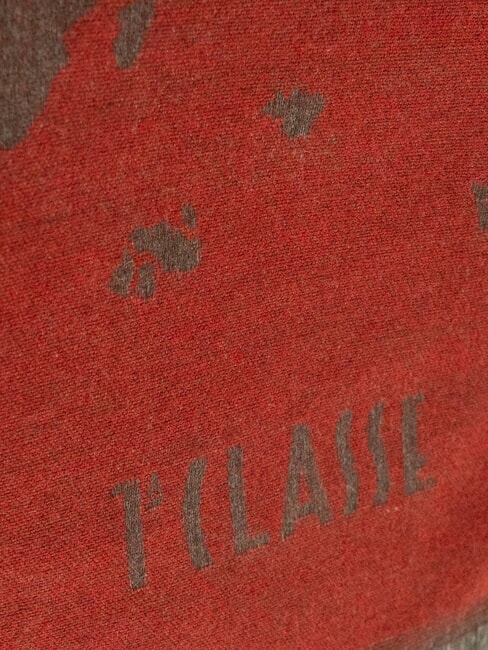 GEO Scarf with fringes red maple - Scarves