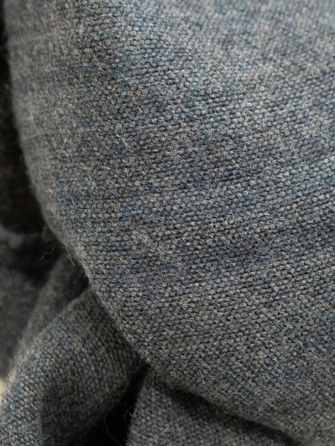 GEO Scarf with fringes lapis blue - Scarves