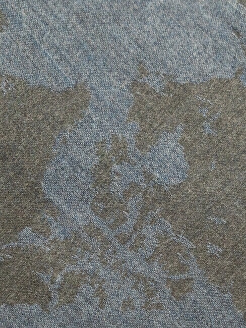 GEO Scarf with fringes lapis blue - Scarves