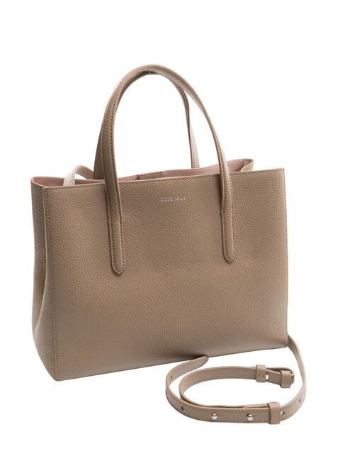 SWAP Leather bag with shoulder strap warm taupe - Women’s Bags