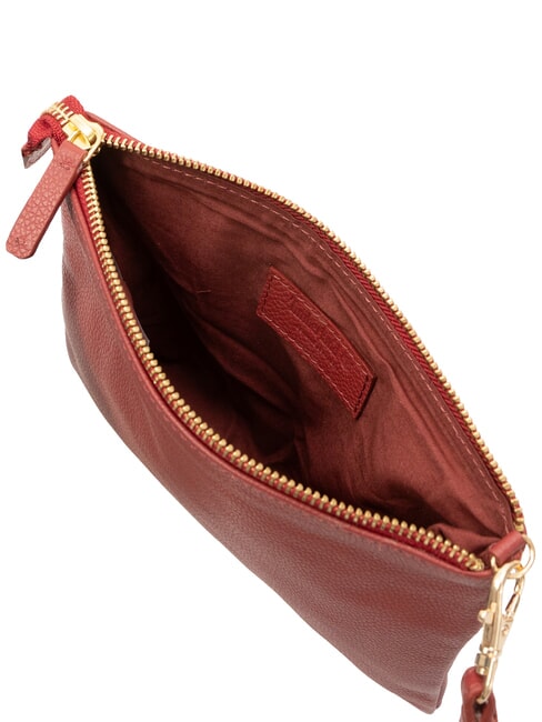 SMALL Small leather clutch bag with wristlet red - Women&rsquo;s Bags