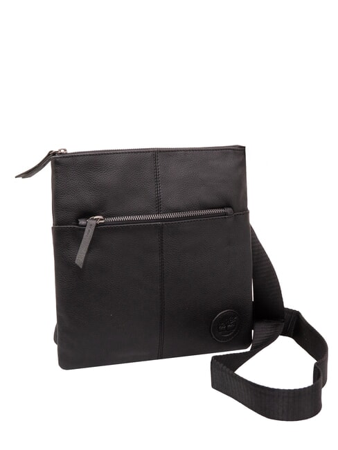KENNEBUNK Leather bag with pocket black - Over-the-shoulder Bags for Men