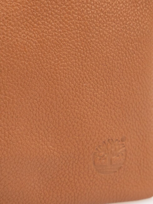 SMALL Small leather clutch bag with wristlet cognac - Women&rsquo;s Bags