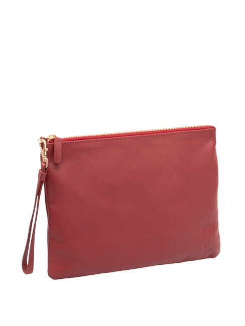 LARGE Large leather clutch bag with wristlet red - Women&rsquo;s Bags