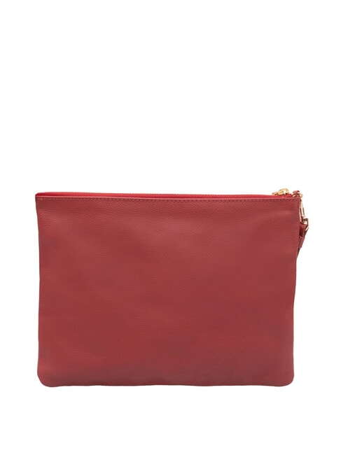 LARGE Large leather clutch bag with wristlet red - Women&rsquo;s Bags