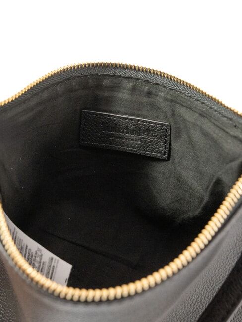 SMALL Small leather clutch bag with wristlet black - Women’s Bags