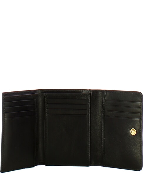 CECILIA Leather wallet Black Gold - Women’s Wallets