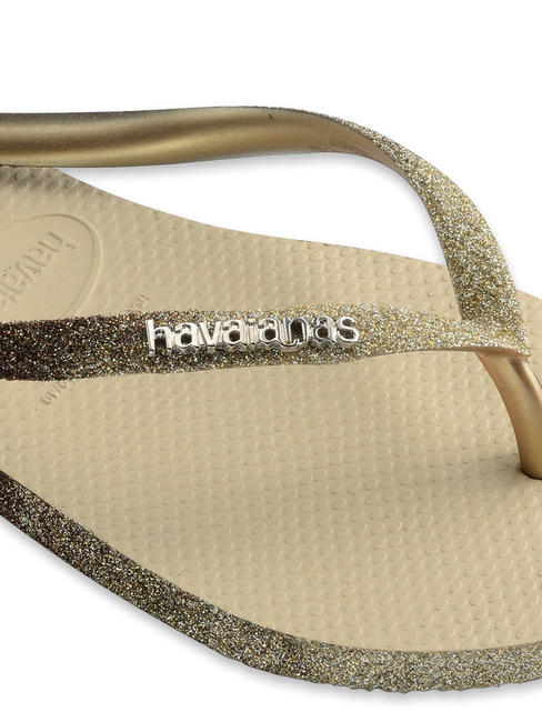 SLIM SPARKLE Flip flops SAND / GRAY - Women’s shoes