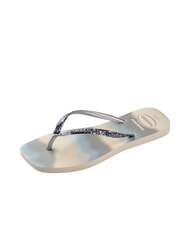HAVAIANAS STYLESLIM SQUARE GLITTER Square flip-flops beige/silver metallic - Women’s shoes - 3