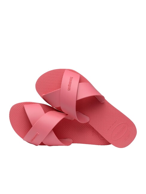 AQUA Cross-band slipper pink porcelain - Women’s shoes