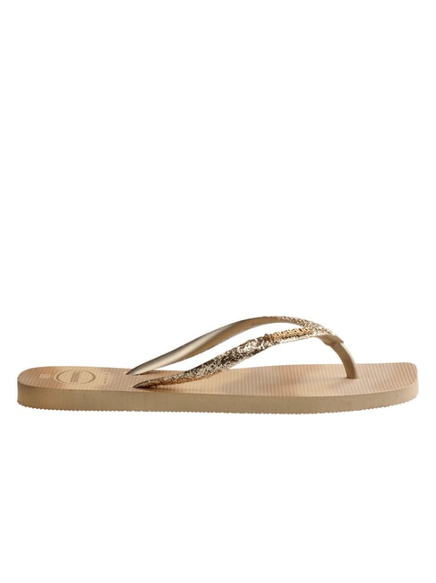 STYLESLIM SQUARE GLITTER Square flip-flops golden - Women’s shoes