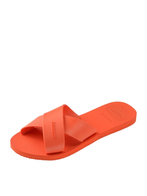 AQUA Cross-band slipper sunset orange - Women’s shoes