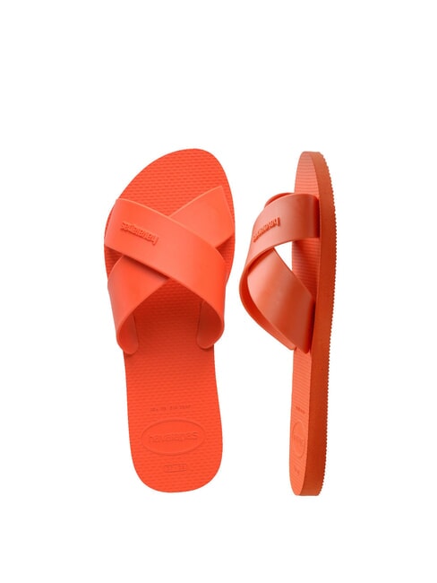 AQUA Cross-band slipper sunset orange - Women’s shoes