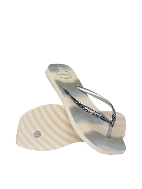 STYLESLIM SQUARE GLITTER Square flip-flops beige/silver metallic - Women&rsquo;s shoes