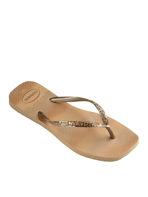 STYLESLIM SQUARE GLITTER Square flip-flops golden - Women&rsquo;s shoes