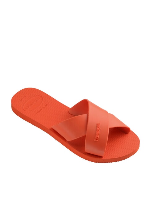 AQUA Cross-band slipper sunset orange - Women&rsquo;s shoes