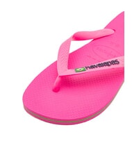 HAVAIANAS  BRASIL LOGO Flip-flops pink flux/pink flux - Unisex shoes - 4