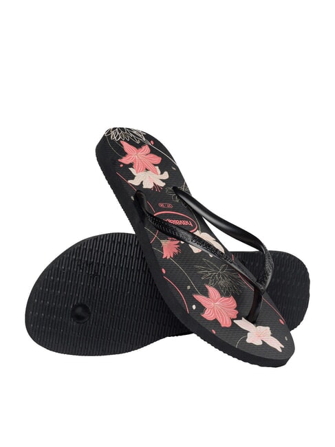 SLIM ORGANIC Flip-flops black/dark ash/light rose - Women’s shoes