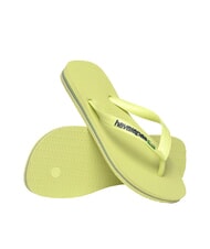 HAVAIANAS BRASIL LOGO Men's flip flops matcha green - Unisex shoes - 3