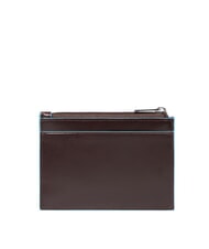 PIQUADRO BLUE SQUARE Leather key pouch MAHOGANY - Key holders - 2