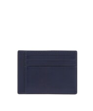 PIQUADRO FINN Flat leather card holder blue - Men’s Wallets - 2