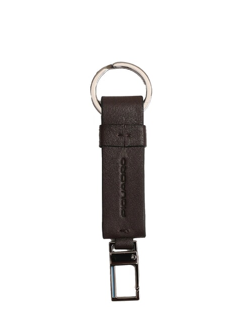 BLACK SQUARE Leather key ring, with carabiner MORO - Key holders