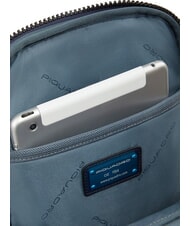 PIQUADRO FINN  Backpack / Shoulder bag in leather blue - Laptop backpacks - 5