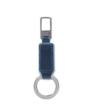 PIQUADRO BLUE SQUARE Leather charm keychain blue - Key holders - 3