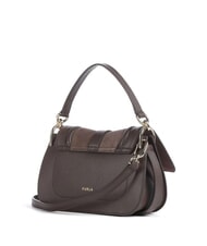 FURLA FLOW Small leather bag with shoulder strap espresso tones - Women’s Bags - 2