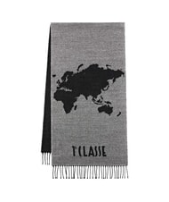 ALVIERO MARTINI PRIMA CLASSE GEO PIENO Scarf with fringes GREY - Scarves - 2